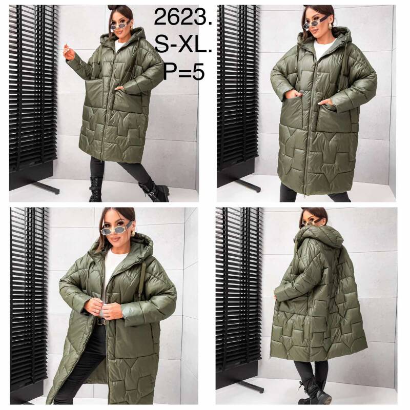 Plaszcze damskie zimowe Roz S-2XL, 1 Kolor Paczka 5 szt